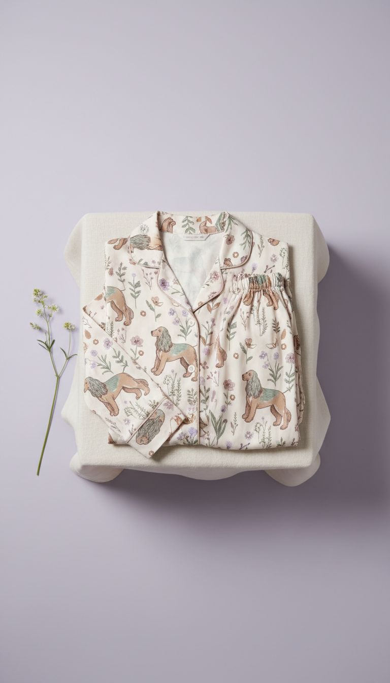 Willow Spaniel cotton pajama set