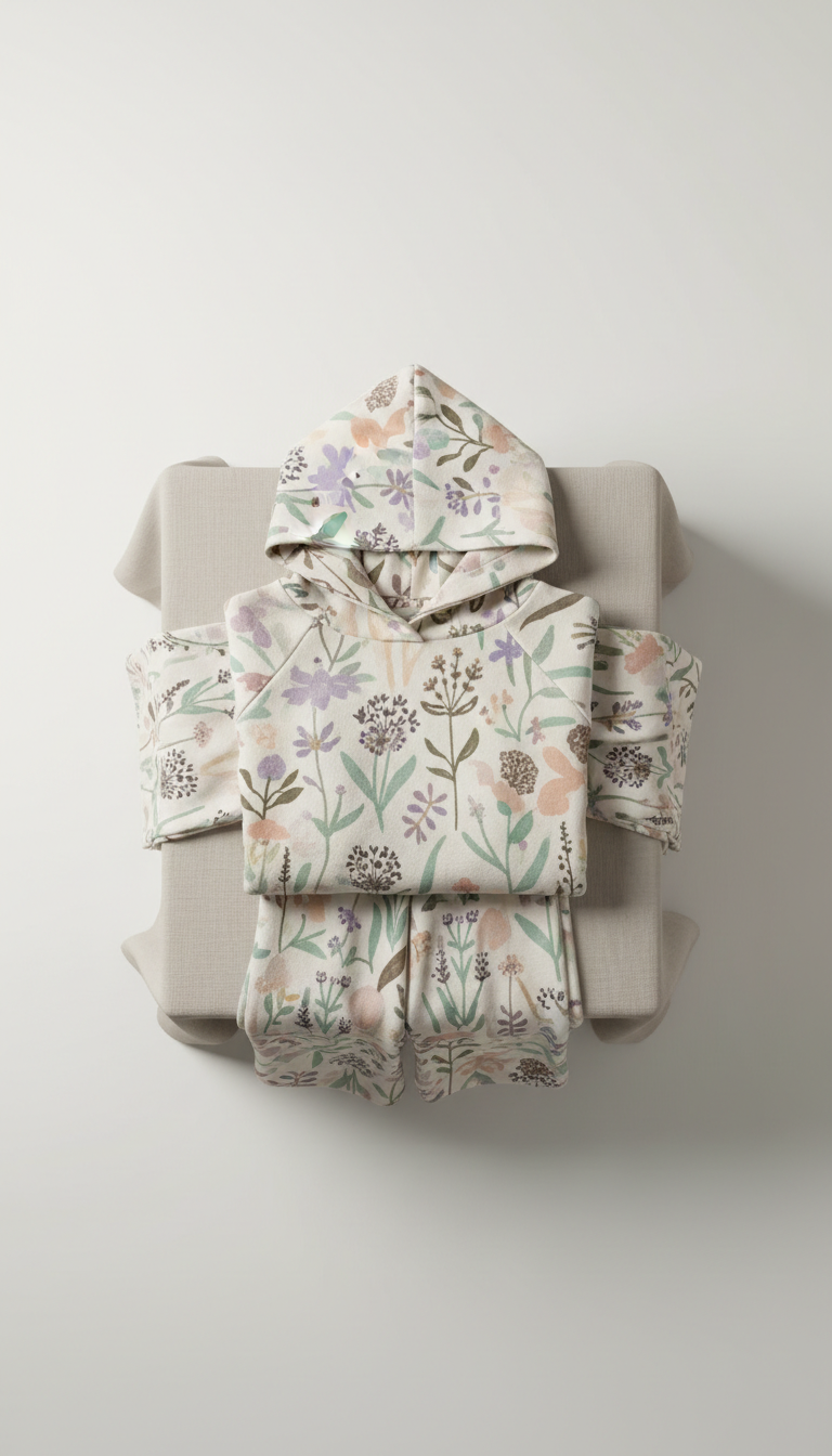 Blossom Meadow organic cotton lounge set